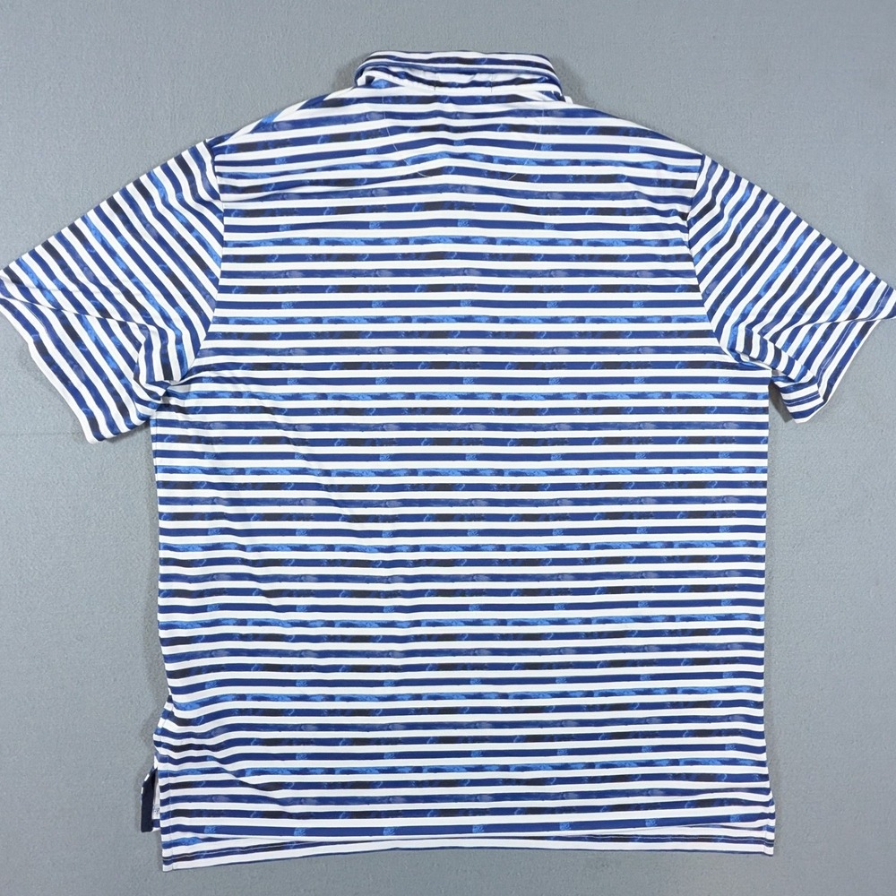 RLX Ralph Lauren Golf Polo Shirt Mens Size XL Striped Performance - Picture 3 of 9